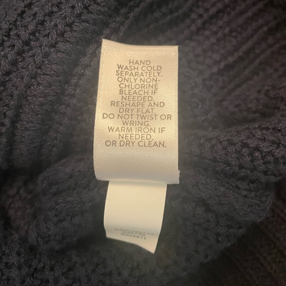 NWOT J.Jill Cardigan Navy Blue long chunky knit cardigan Size MP - Picture 4 of 7